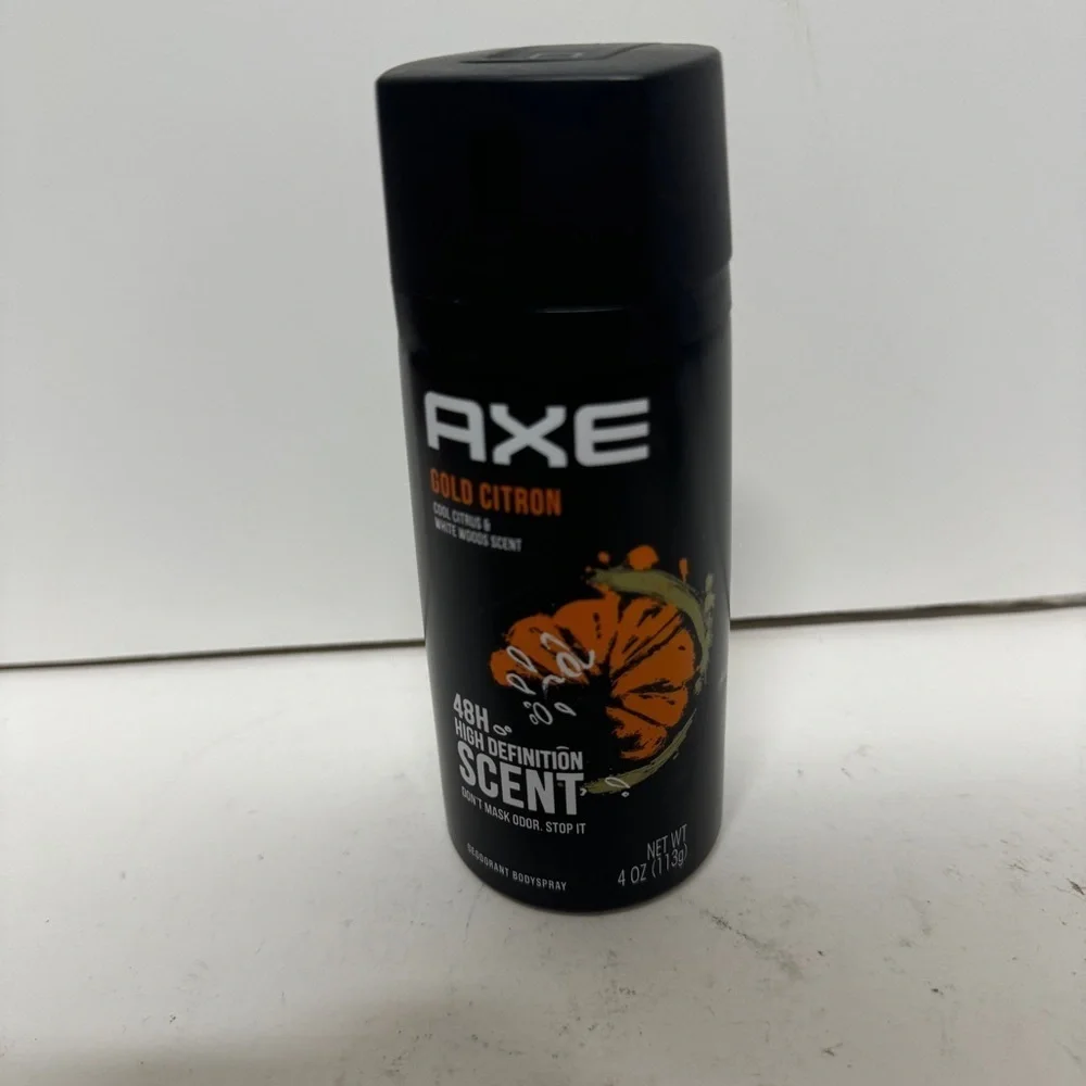 Axe Gold Citron Body Sprays Cool Citrus and White Woods Scent 4 OZ